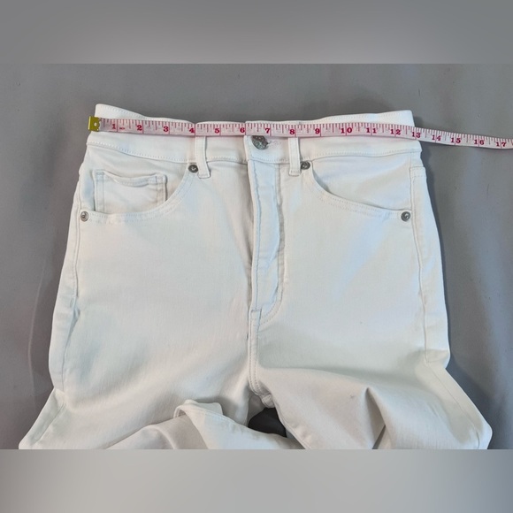 Express Women’s Jeans High Rise Skinny Size 4R White - Picture 3 of 9